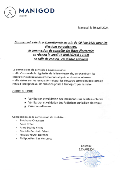 COMMISSION DE CONTROLE DES ELECTIONS