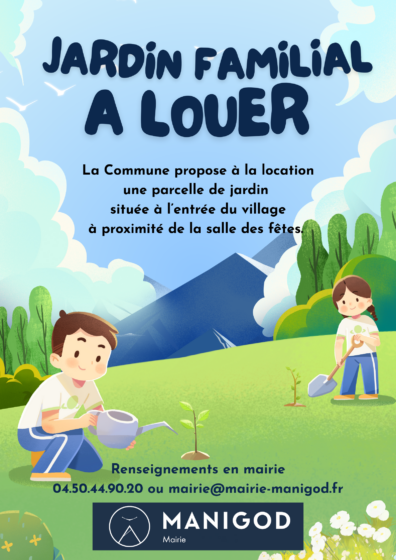 JARDIN FAMILIAL A LOUER