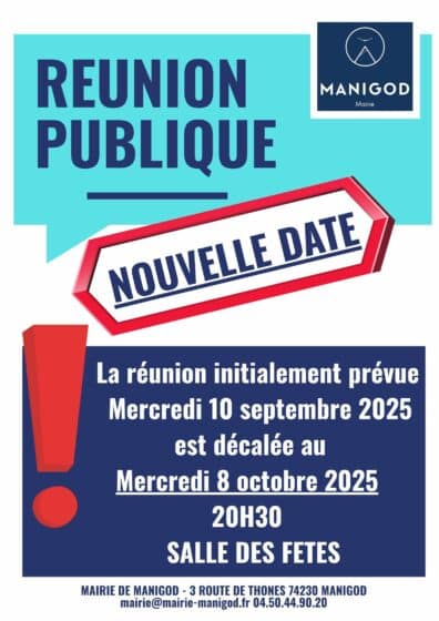REUNION PUBLIQUE – NOUVELLE DATE