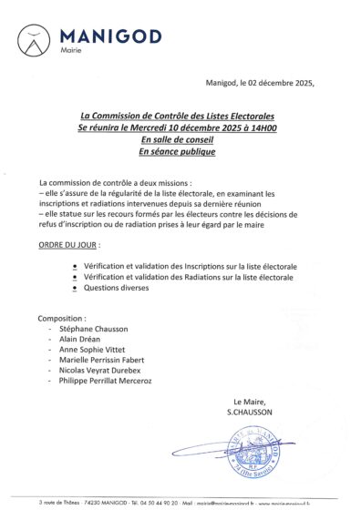 COMMISSION DE CONTRÔLE DES LISTES ELECTORALES