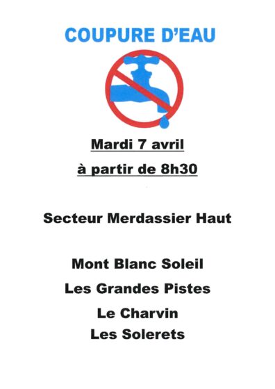 COUPURE EAU MERDASSIER